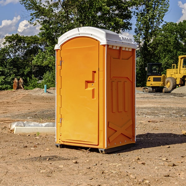 how often are the porta potties cleaned and serviced during a rental period in Edmore